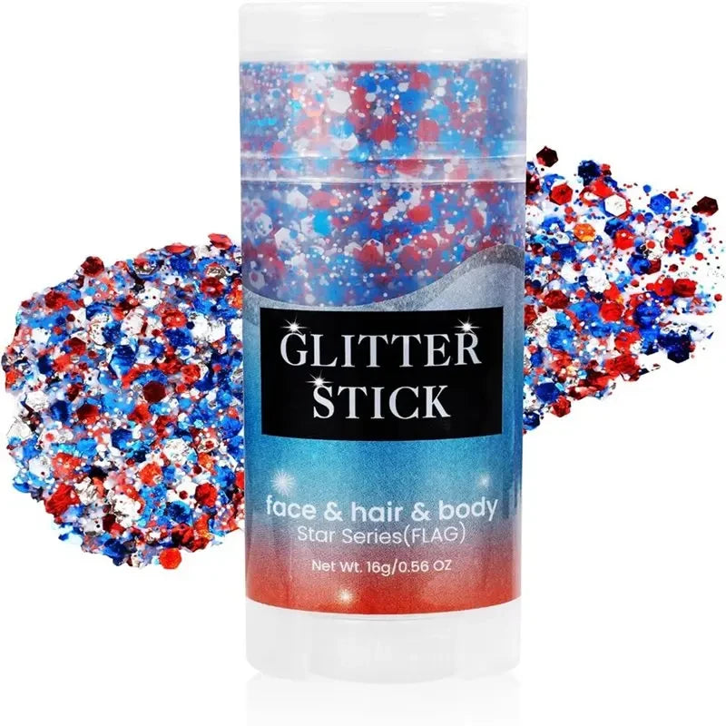 Patriotic USA Flag Face and Hair Glitter